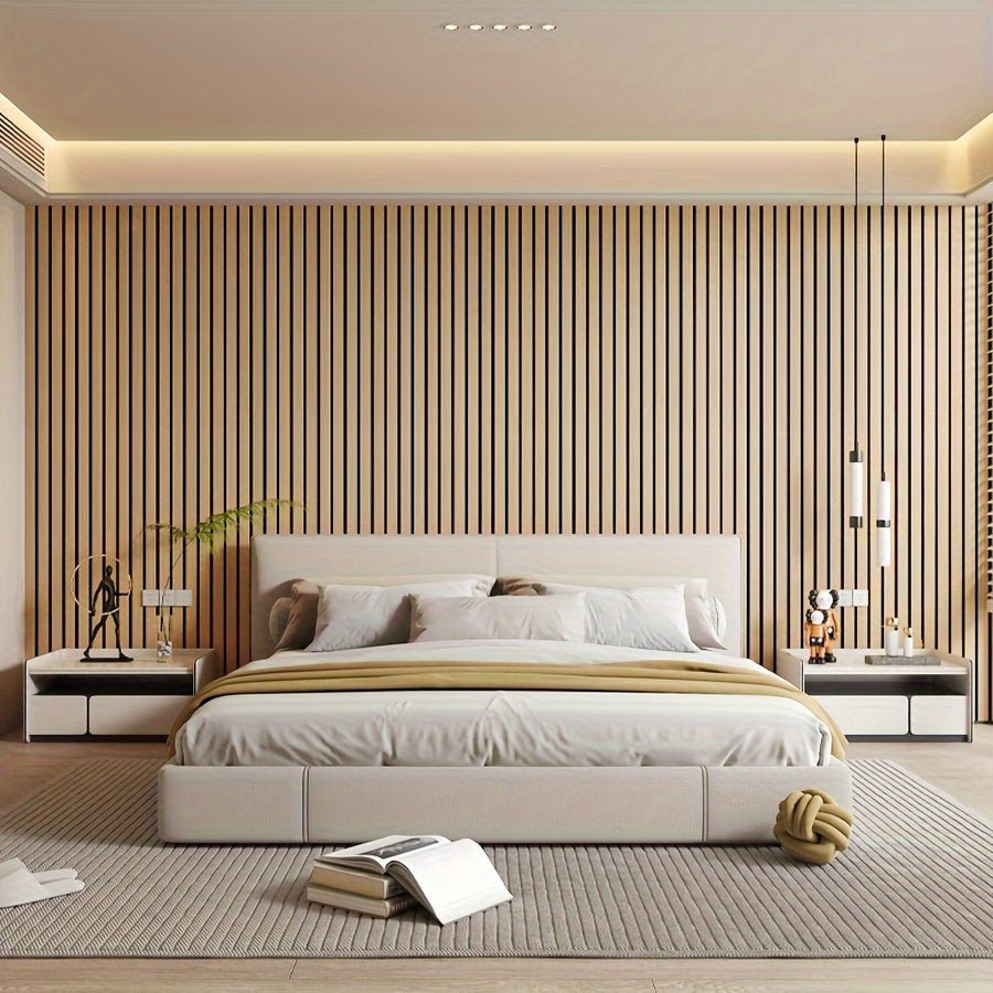 Wood Texture 3D Wall Panels With Self-Adhesive Design