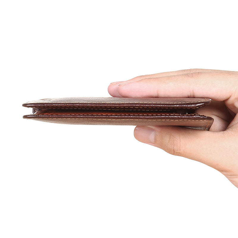 Slim RFID Blocking Wallet For Men, Premium Leather Finish, Minimalist