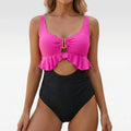 Two-Piece Peplum Swimsuit -  Beach Holidays - Ormexis