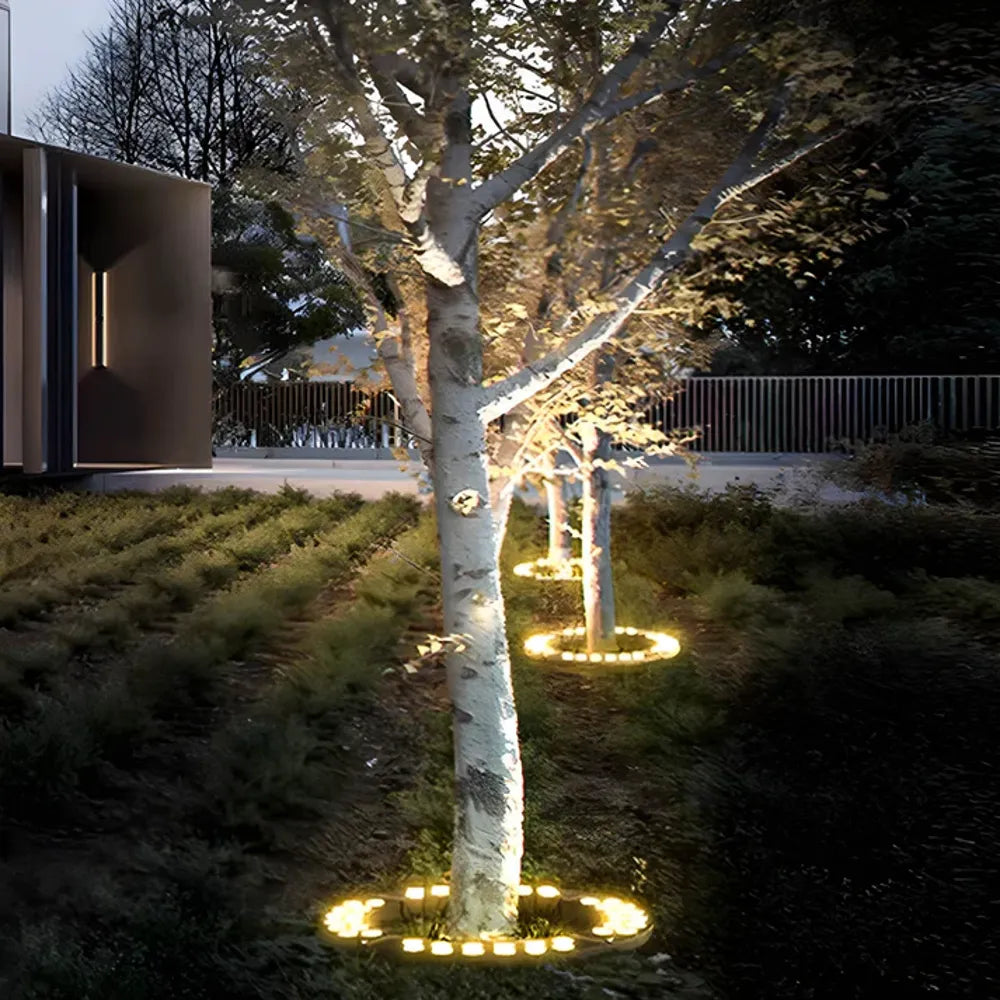 Nowoczesna zewnętrzna lampa pierścieniowa do oświetlania od dołu | Ormexis