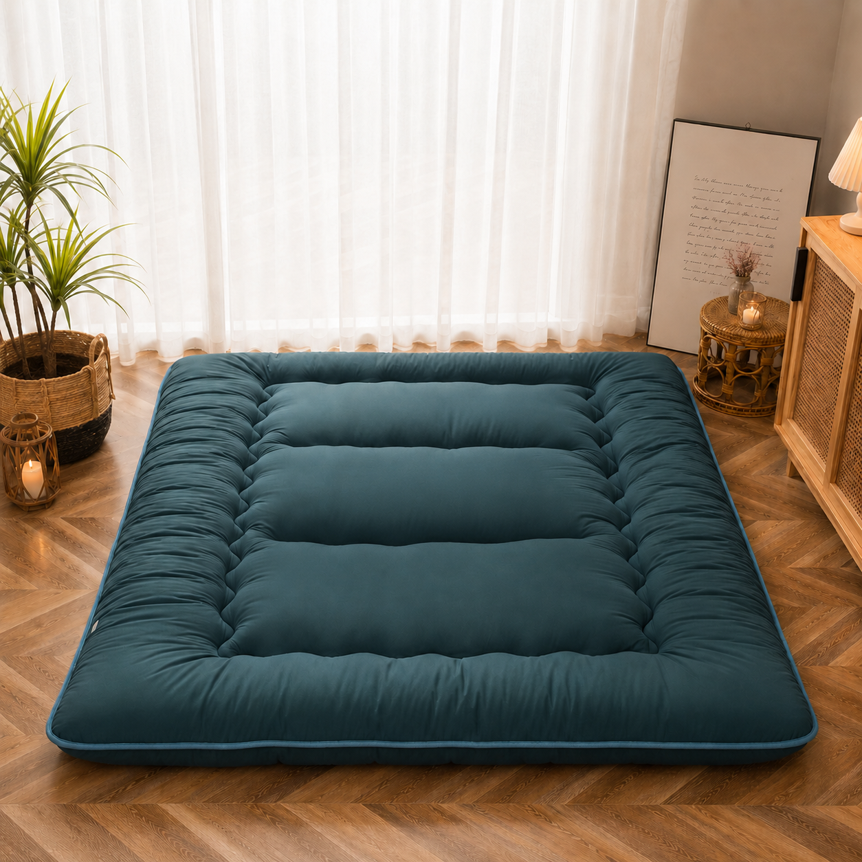 Foldable Tatami Floor Mattress, Four Inch Thick Futon For All Ages