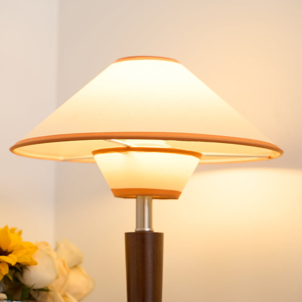 Alderwood-Leinenschirm-Tischlampe | Ormexis