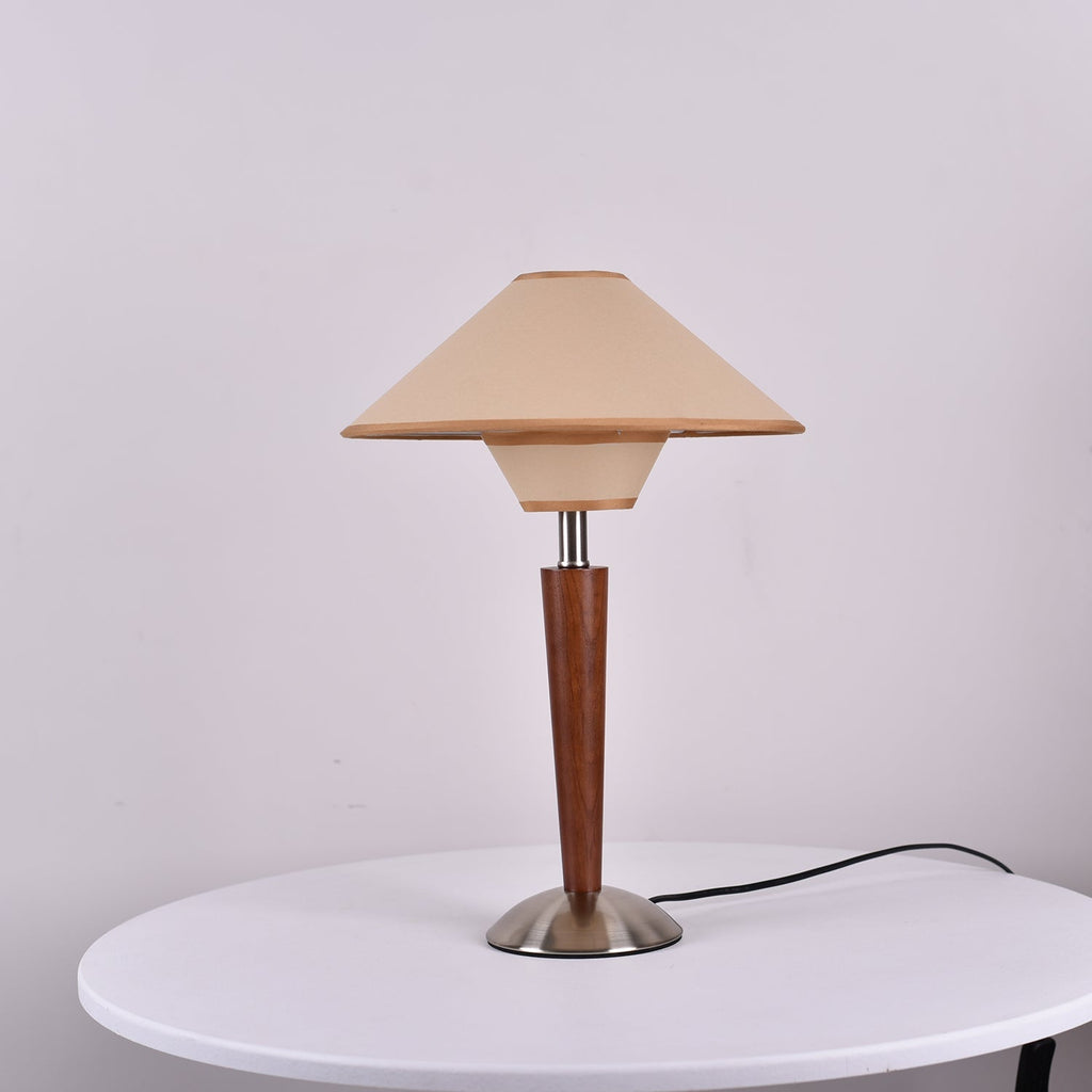 Alderwood-Leinenschirm-Tischlampe | Ormexis