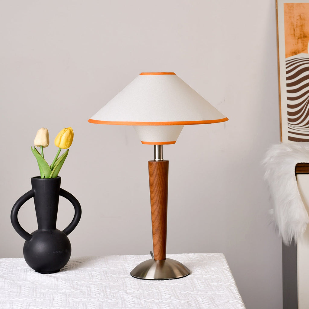 Alderwood-Leinenschirm-Tischlampe | Ormexis