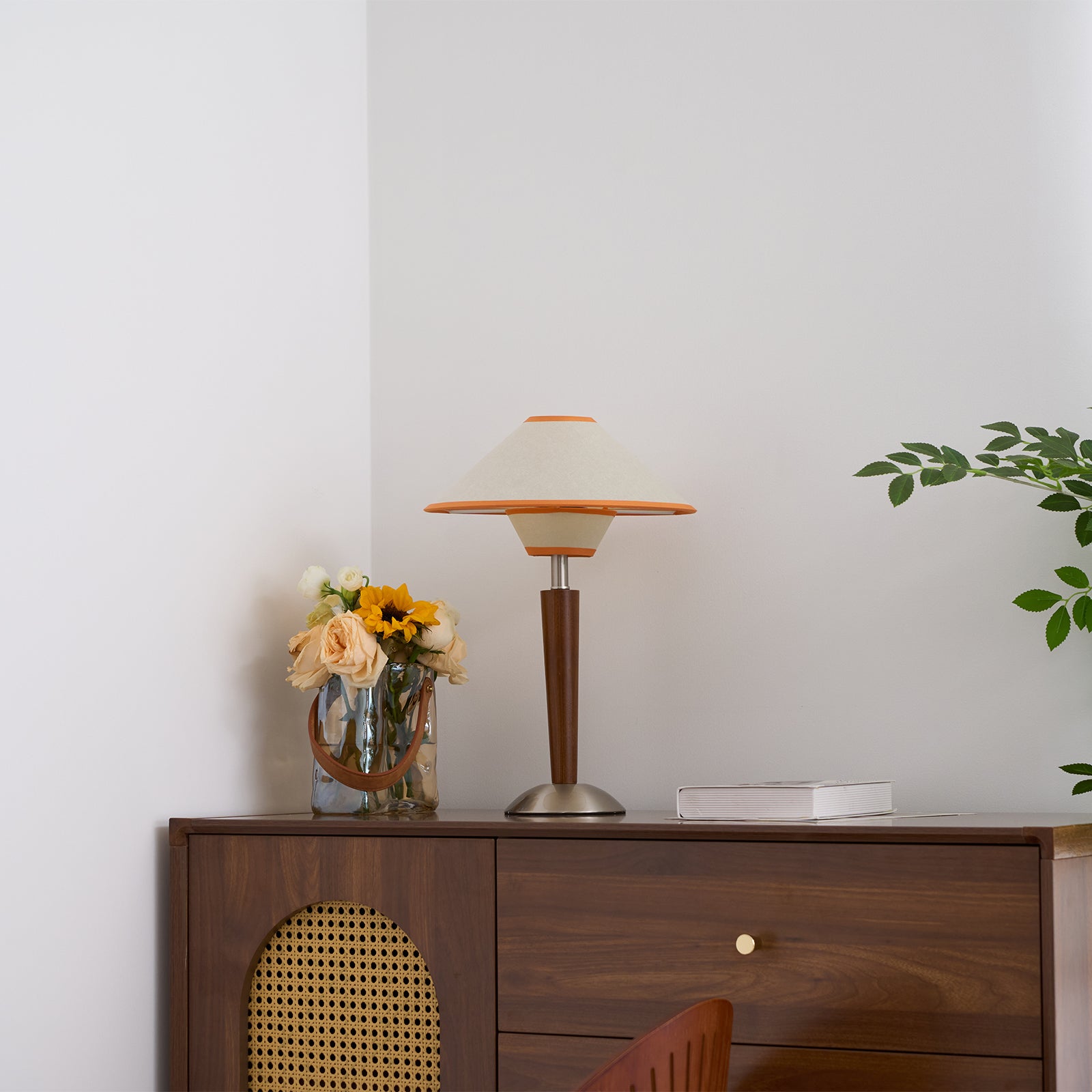 Alderwood-Leinenschirm-Tischlampe | Ormexis