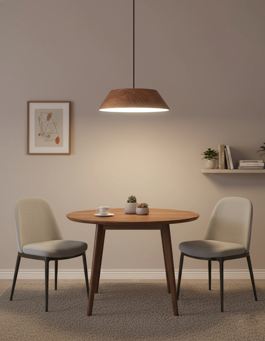Wood Finish Dome Ceiling Light | Ormexis