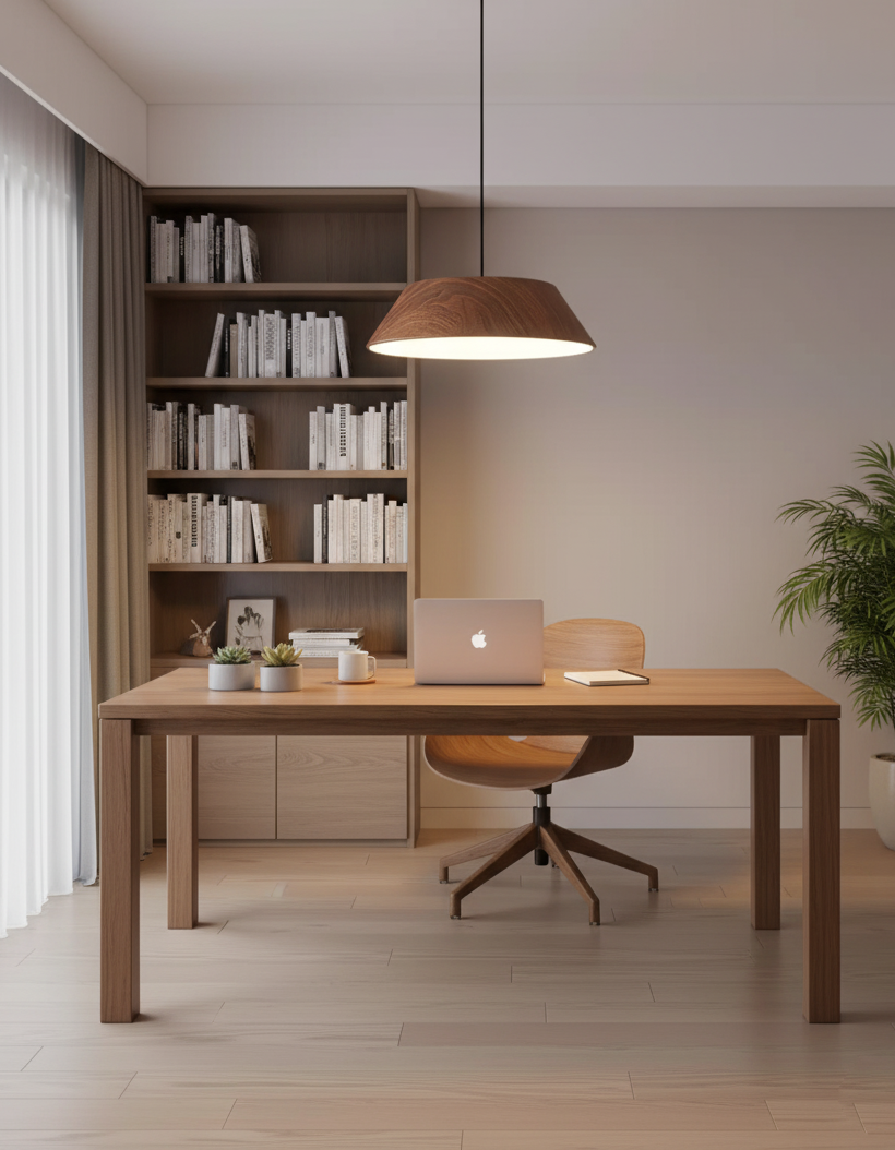 Wood Finish Dome Ceiling Light | Ormexis