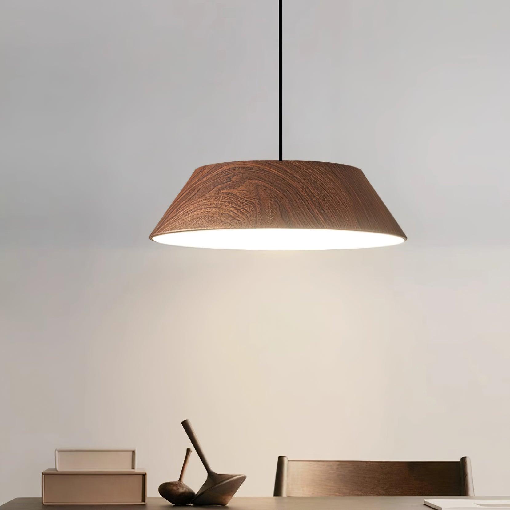 Wood Finish Dome Ceiling Light | Ormexis