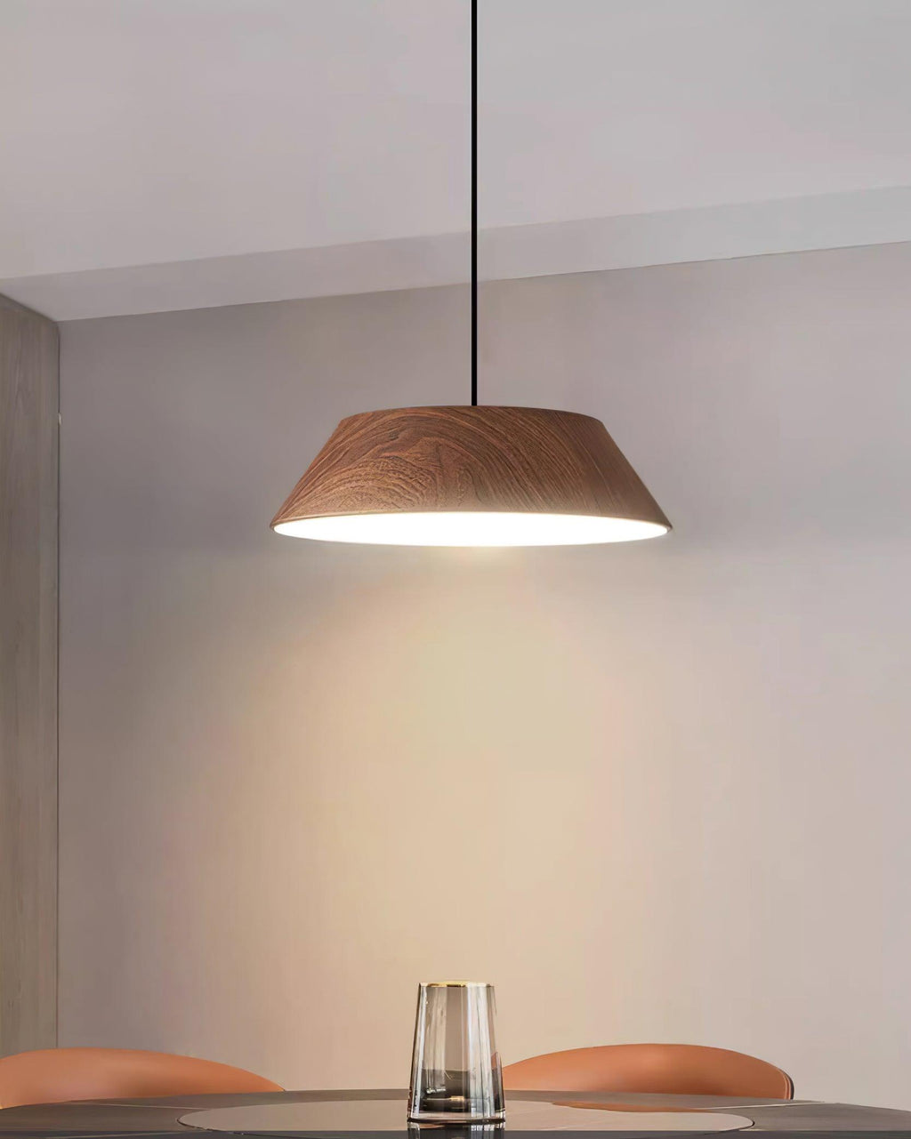 Wood Finish Dome Ceiling Light | Ormexis