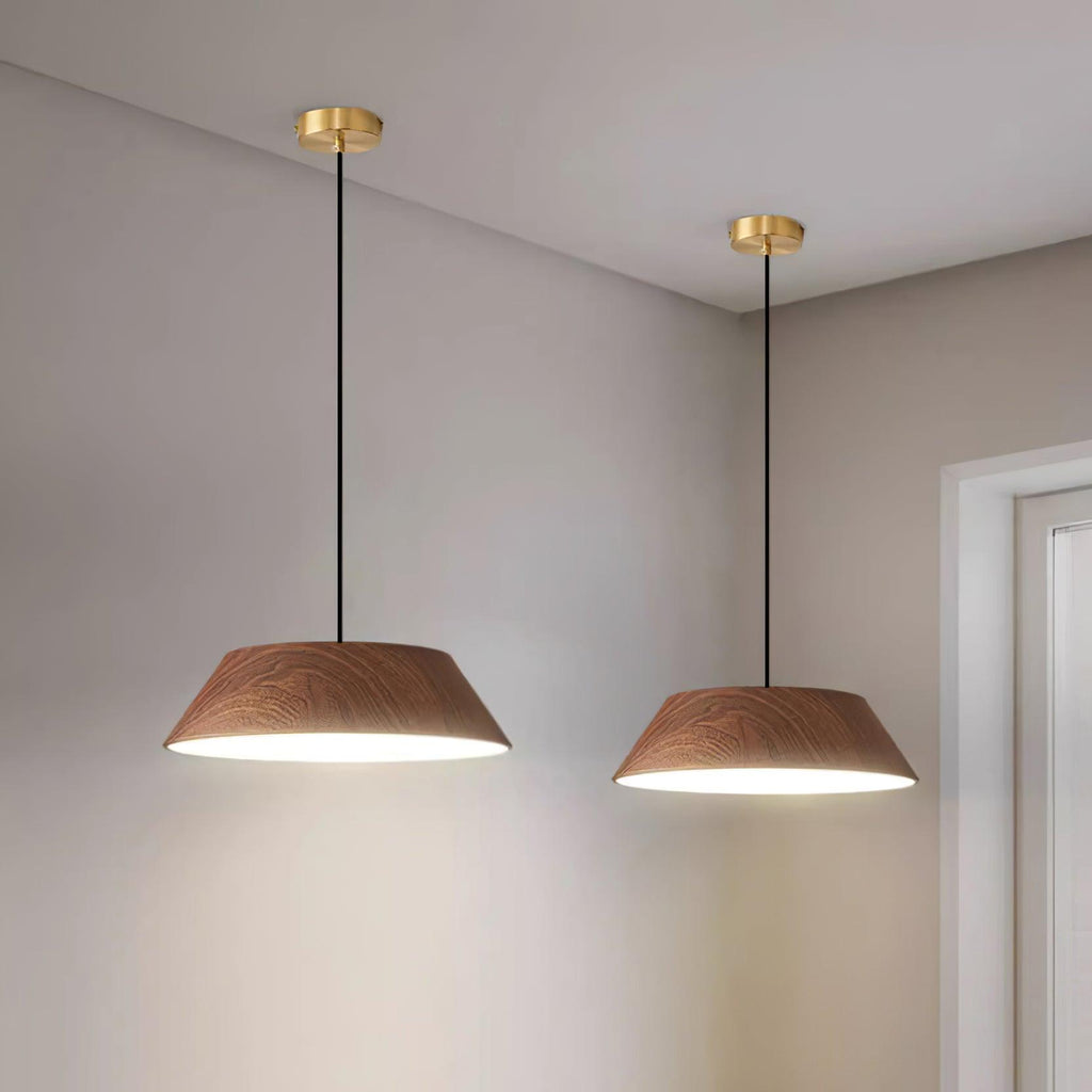 Wood Finish Dome Ceiling Light | Ormexis