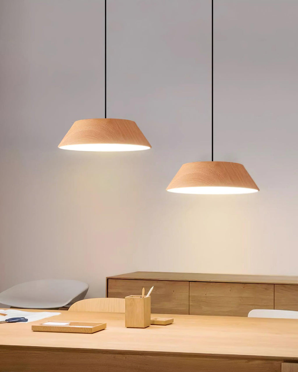 Wood Finish Dome Ceiling Light | Ormexis