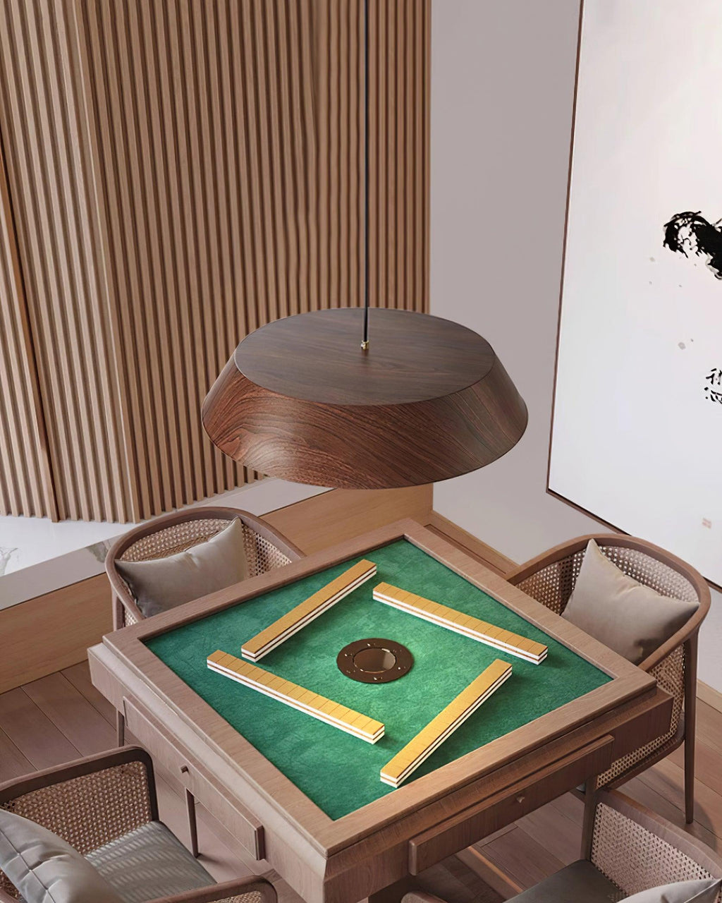 Wood Finish Dome Ceiling Light | Ormexis