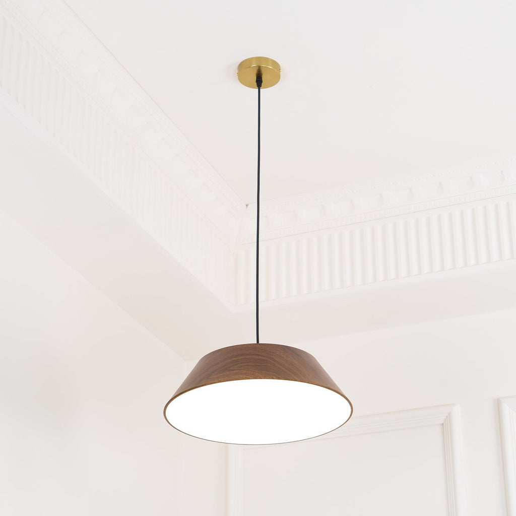 Wood Finish Dome Ceiling Light | Ormexis