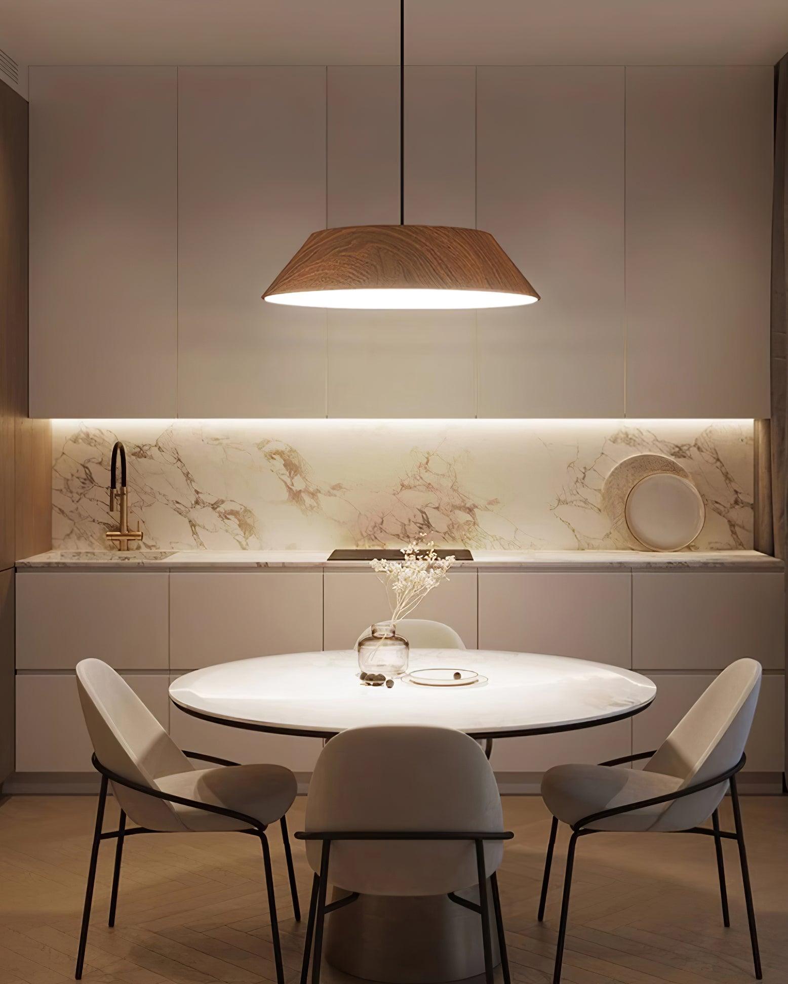 Wood Finish Dome Ceiling Light | Ormexis