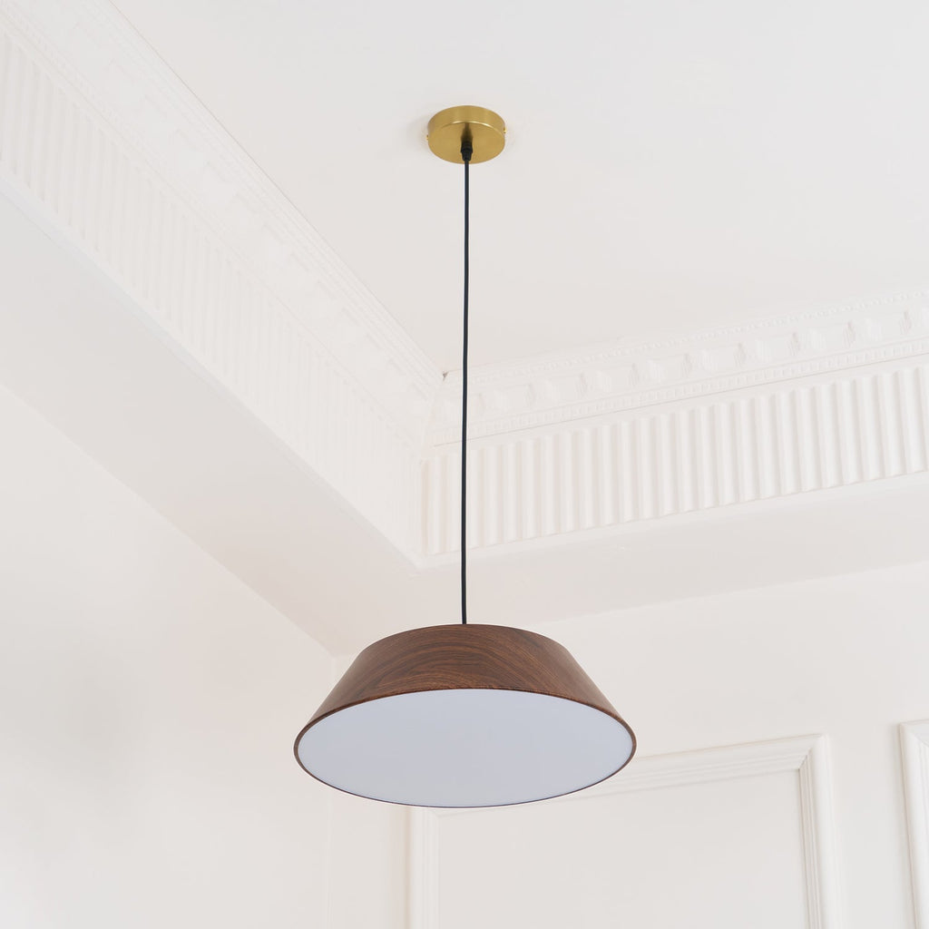 Wood Finish Dome Ceiling Light | Ormexis