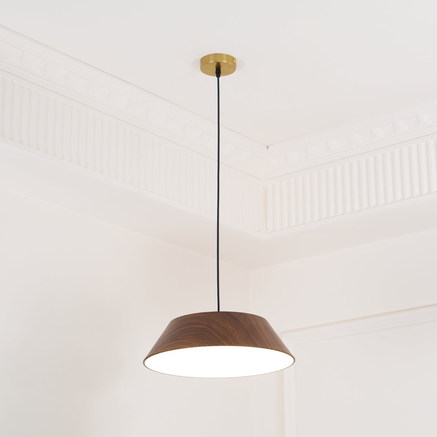 Wood Finish Dome Ceiling Light | Ormexis