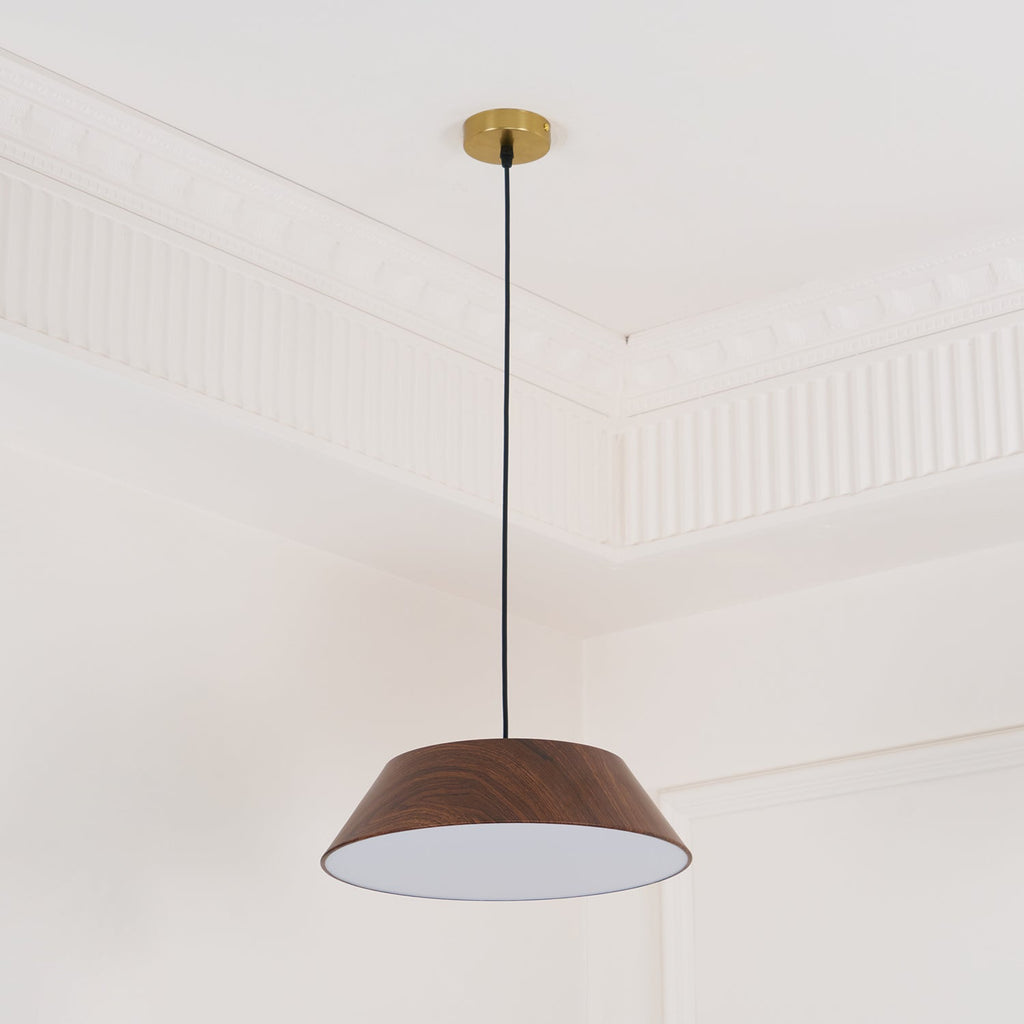 Wood Finish Dome Ceiling Light | Ormexis