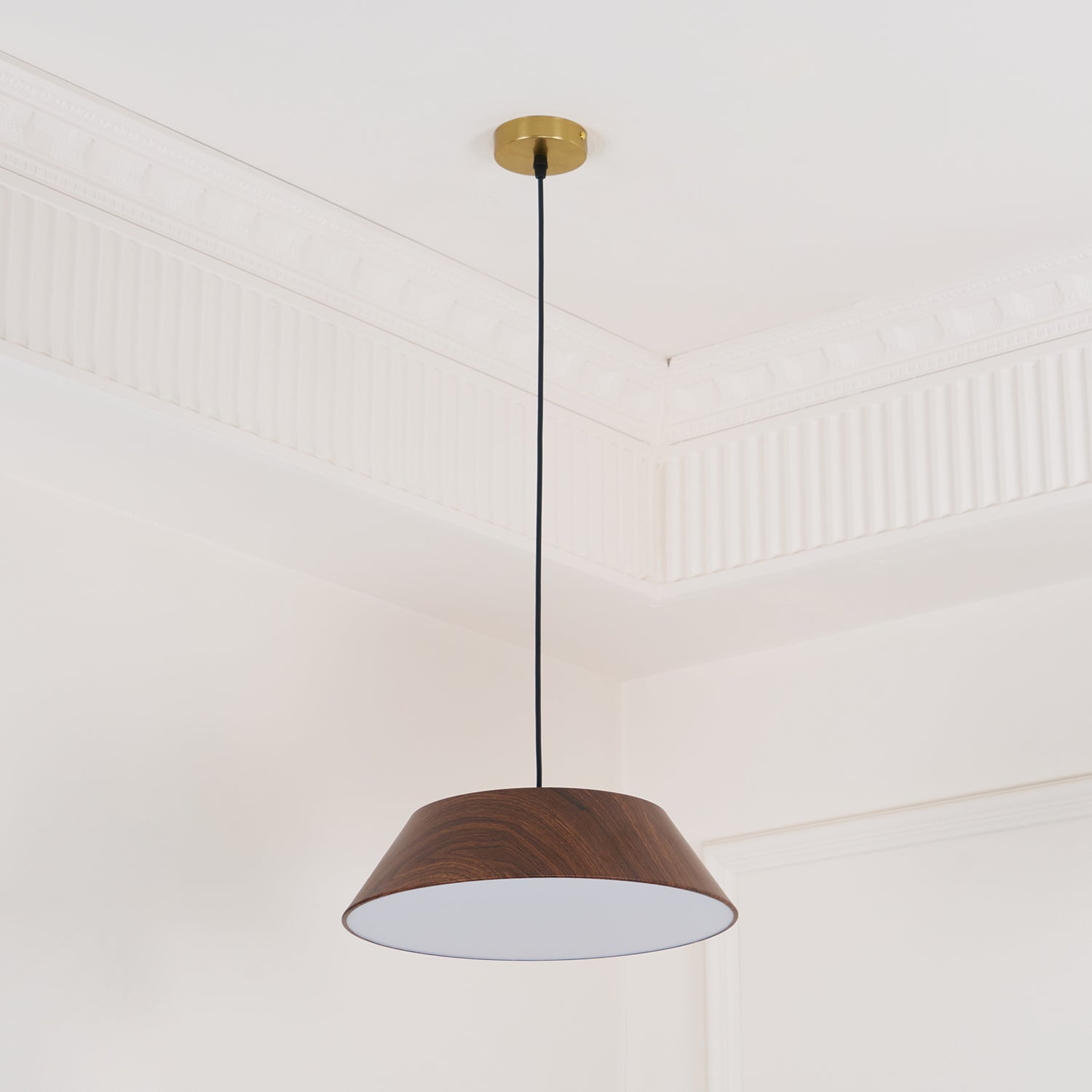 Wood Finish Dome Ceiling Light | Ormexis