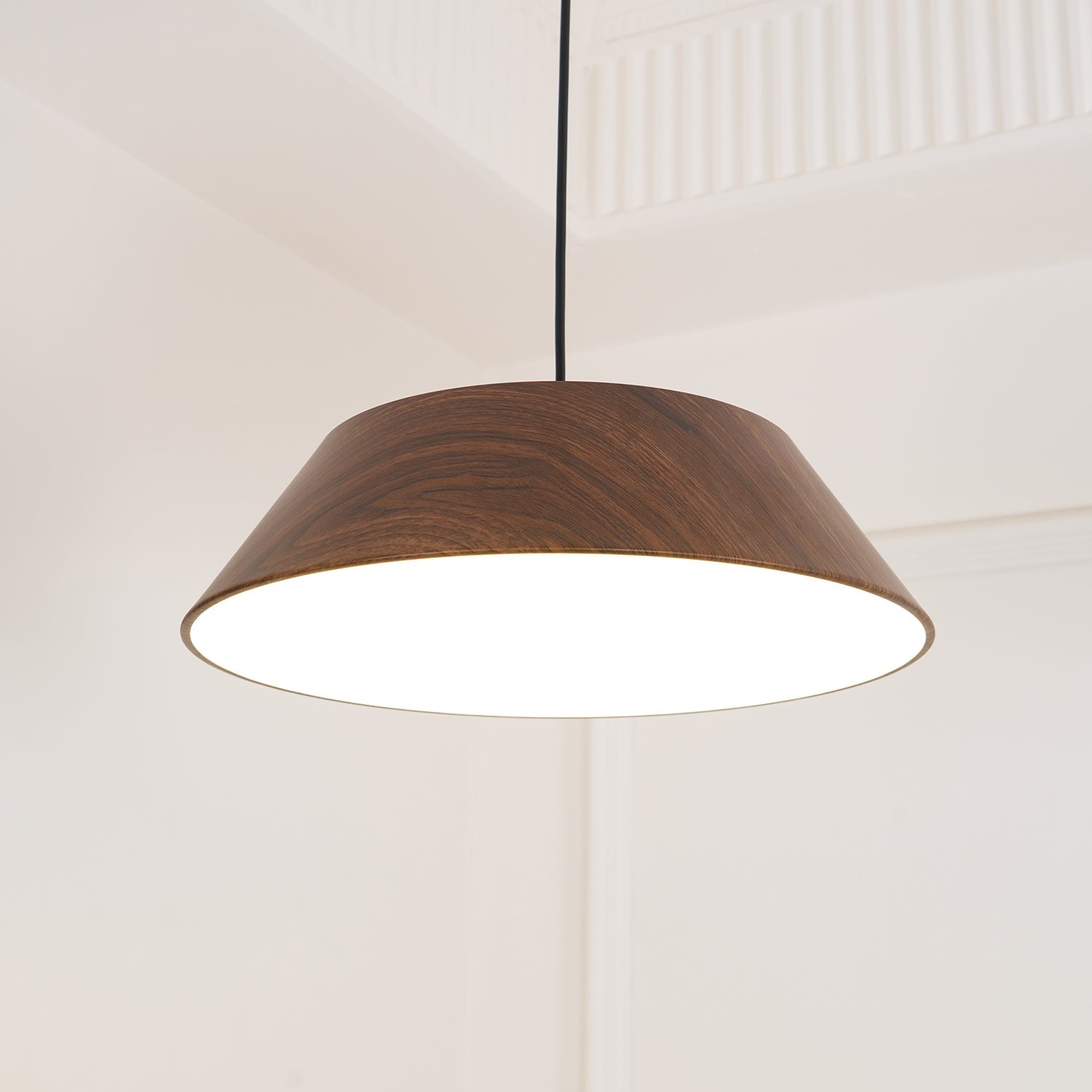 Wood Finish Dome Ceiling Light | Ormexis