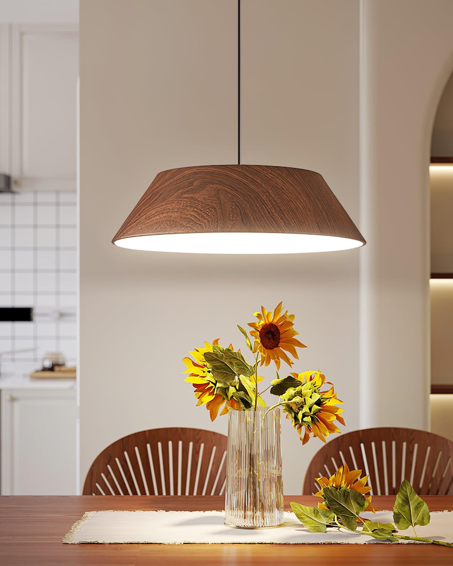 Wood Finish Dome Ceiling Light | Ormexis