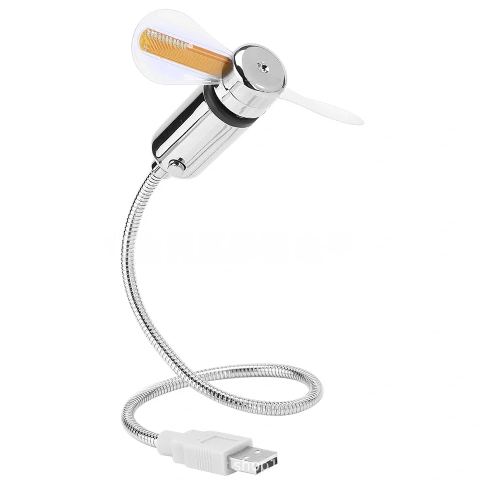TimeGlow USB給電クロックファン LEDディスプレイ付き＆風量調節可能