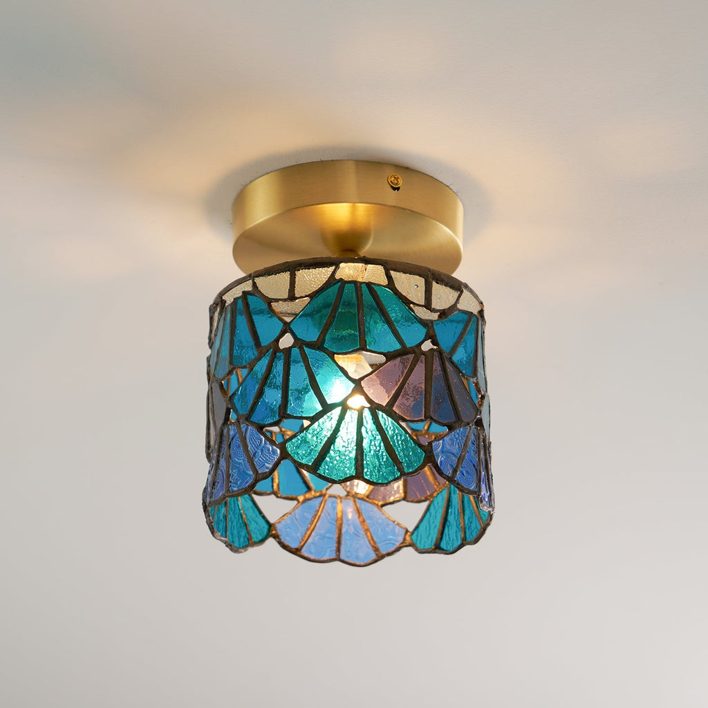 Vintage Mosaic Glass Flush Mount | Ormexis