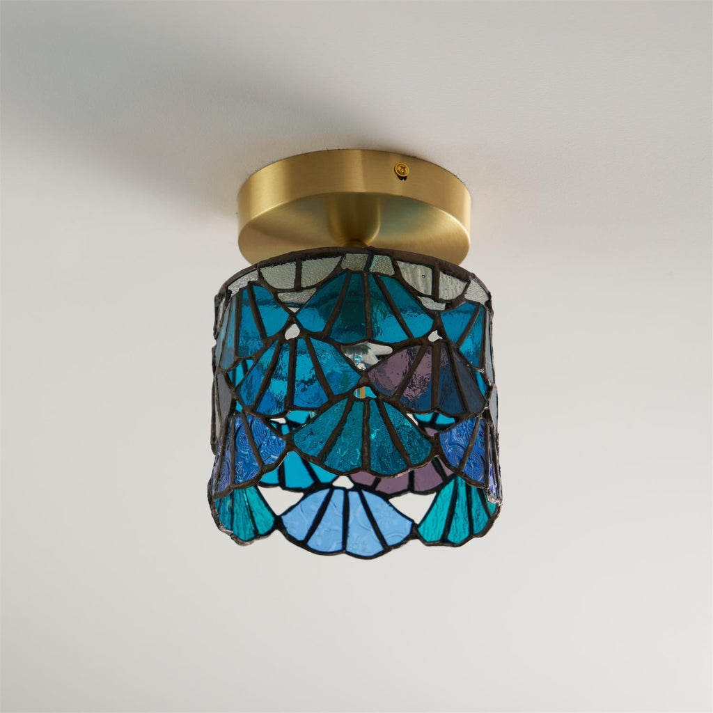 Vintage Mosaic Glass Flush Mount | Ormexis
