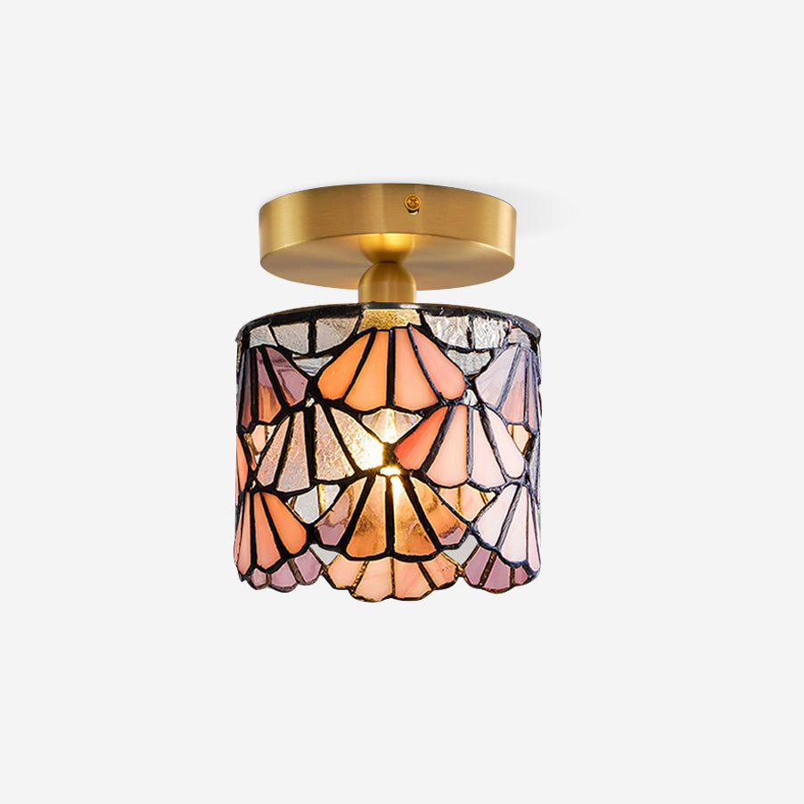Vintage Mosaic Glass Flush Mount | Ormexis