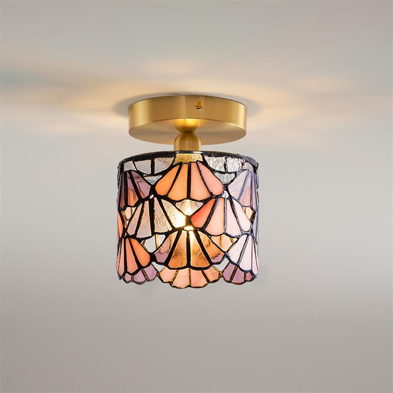 Vintage Mosaic Glass Flush Mount | Ormexis
