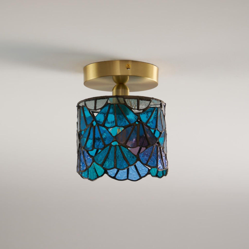 Vintage Mosaic Glass Flush Mount | Ormexis