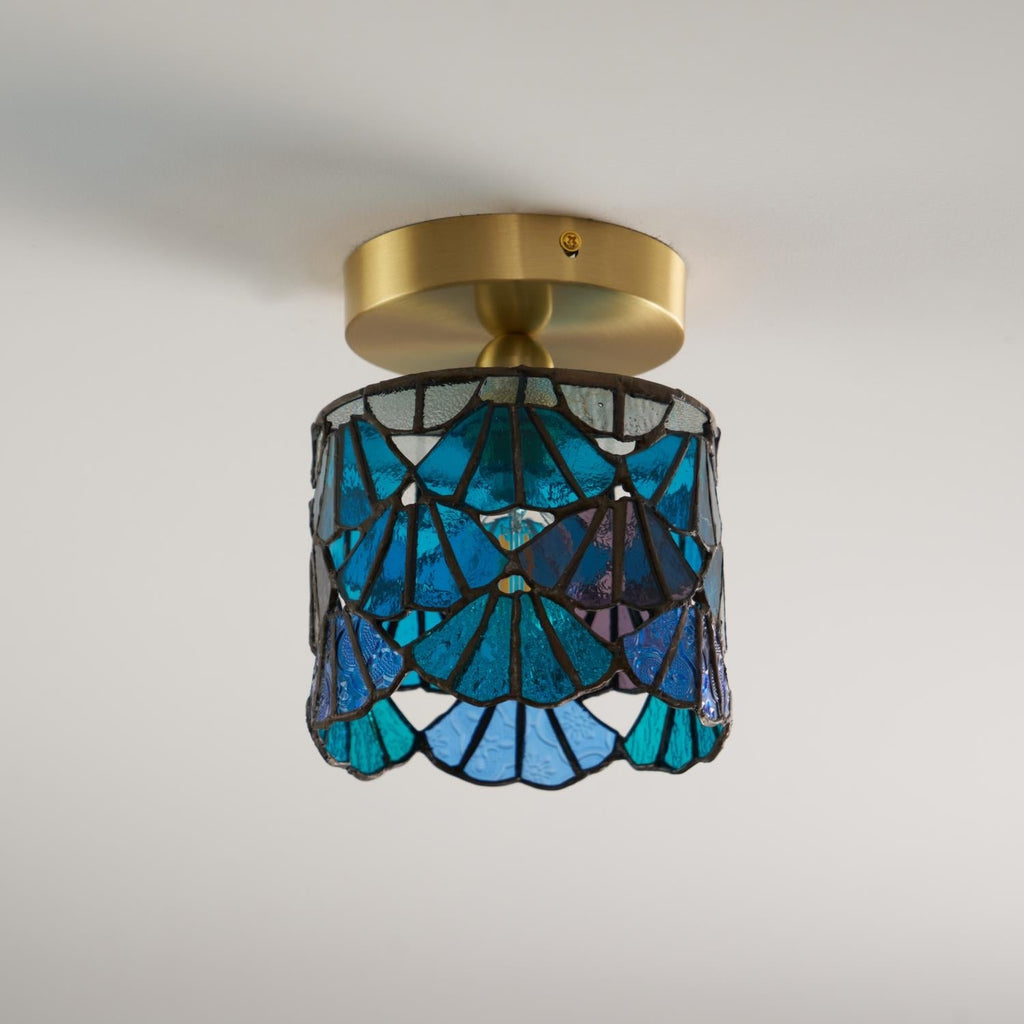 Vintage Mosaic Glass Flush Mount | Ormexis