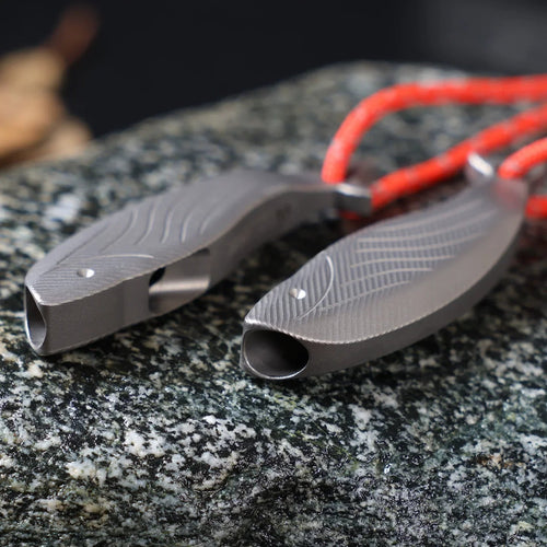 Fish-Shaped Titanium Survival Whistle For Portable Outdoor Use