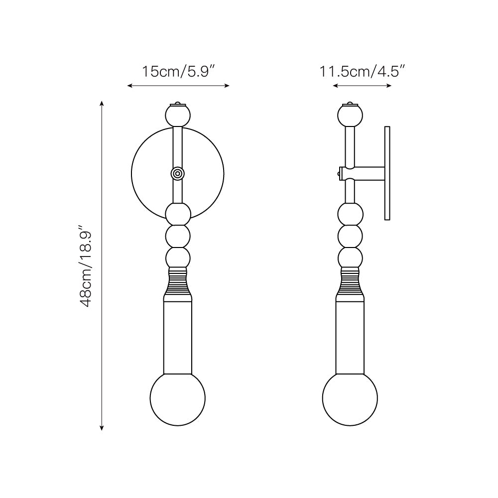 Virelle Beaded Wall Sconce | Ormexis