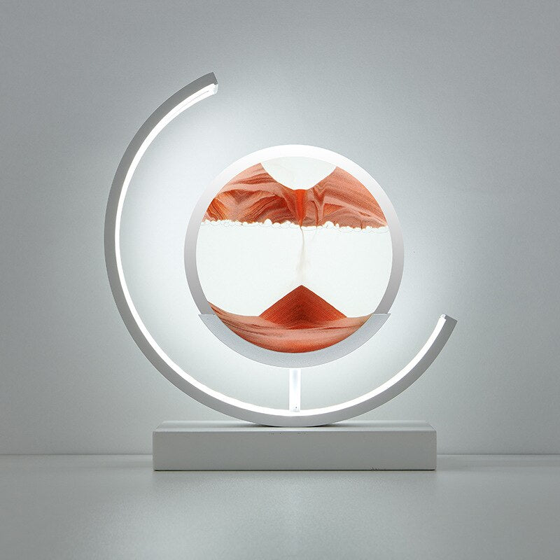 Tranquil Light LED-bordslampa med rörlig sandscen för avkoppling