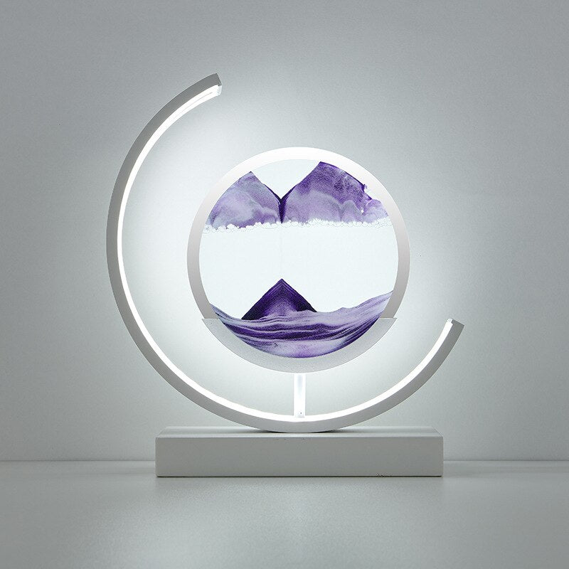 Tranquil Light LED-bordslampa med rörlig sandscen för avkoppling