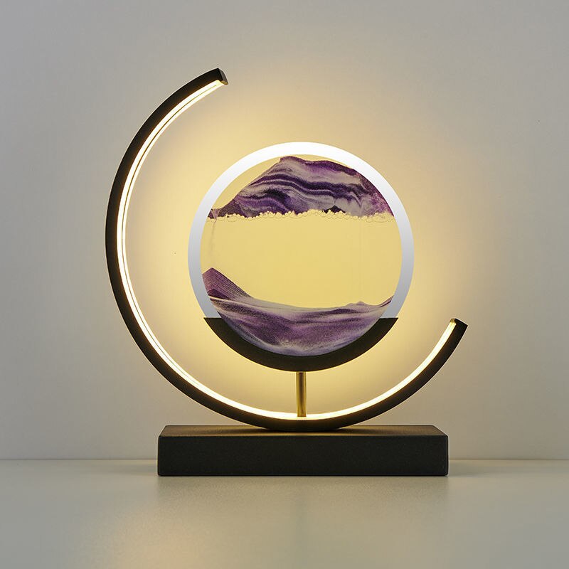 Tranquil Light LED-bordslampa med rörlig sandscen för avkoppling