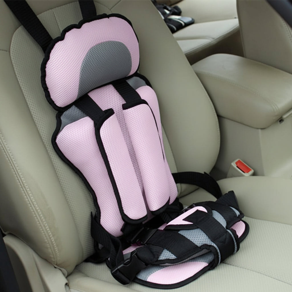 Asiento elevador plegable Travel Buddy con arnés de cinco puntos para mayor comodidad en viajes