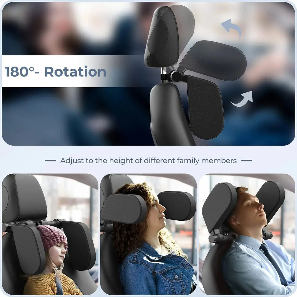 Almohada de cuello ajustable para viajes, para coches y soporte lateral para viajes relajados