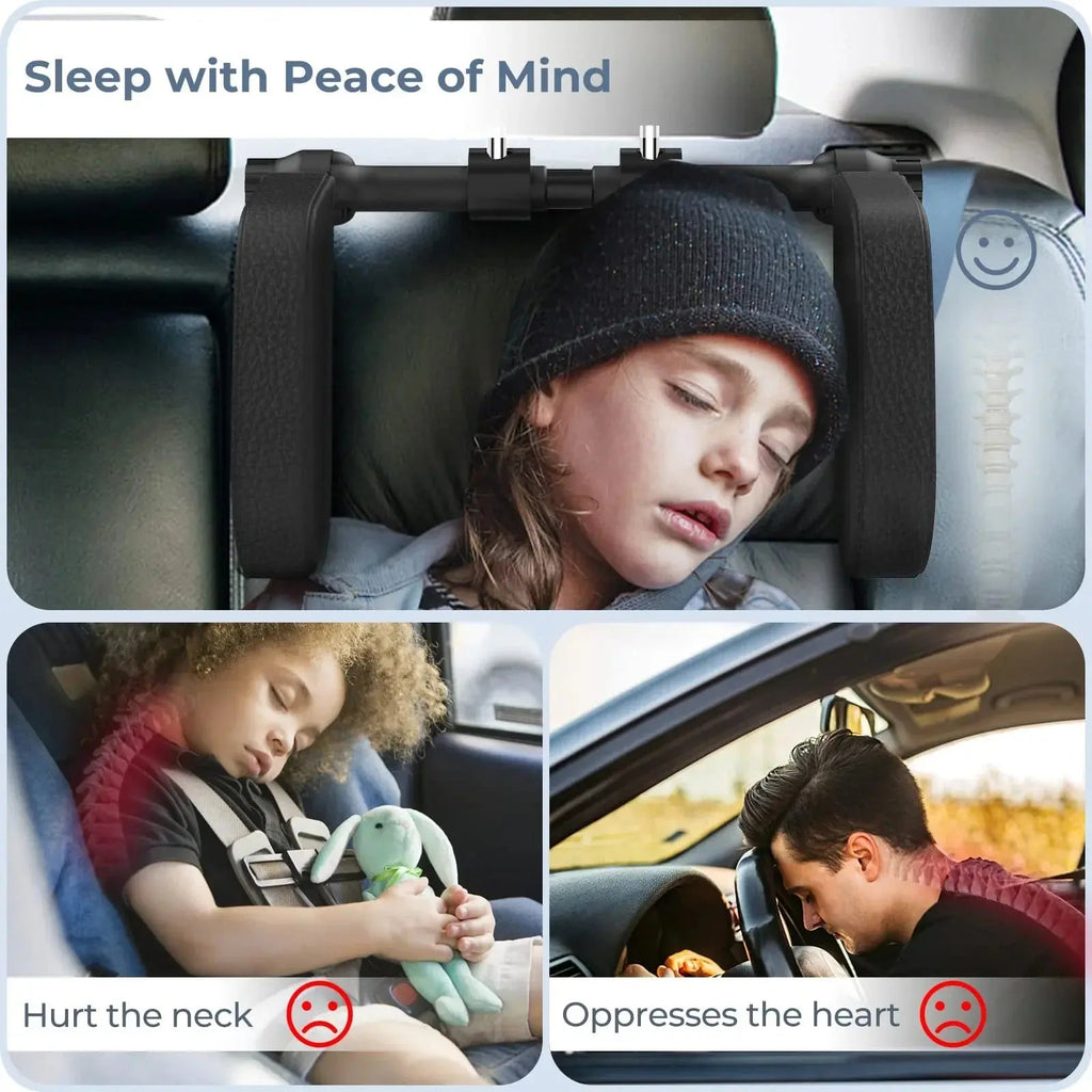 Almohada de cuello ajustable para viajes, para coches y soporte lateral para viajes relajados