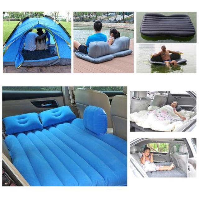 Colchón autoinflable de viaje para dormir en el coche cómodamente mientras te desplazas.