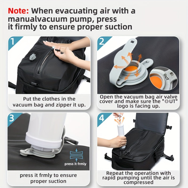 耐久性のある真空バックパックで、省スペースの旅行パッキングを整理整頓