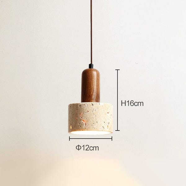 Lámpara Colgante Solena de Travertino para Hogares Modernos