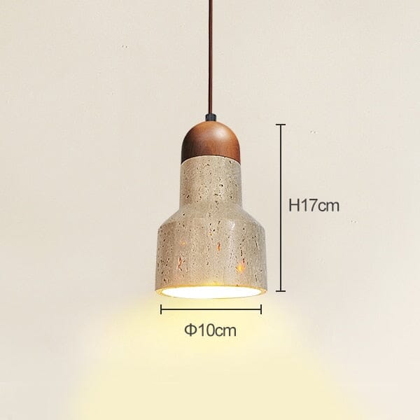 Lámpara Colgante Solena de Travertino para Hogares Modernos