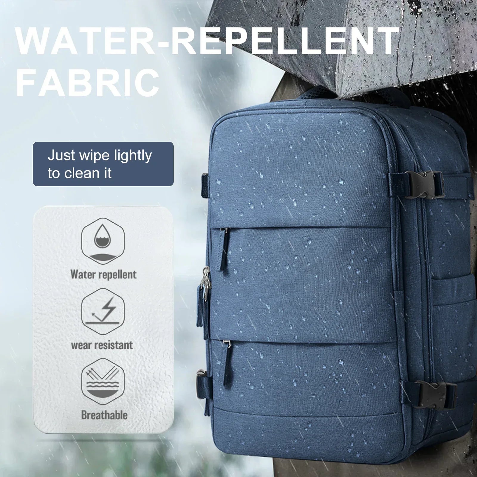 Zaino da viaggio Trekvora con design impermeabile e scomparto per laptop per un uso attivo