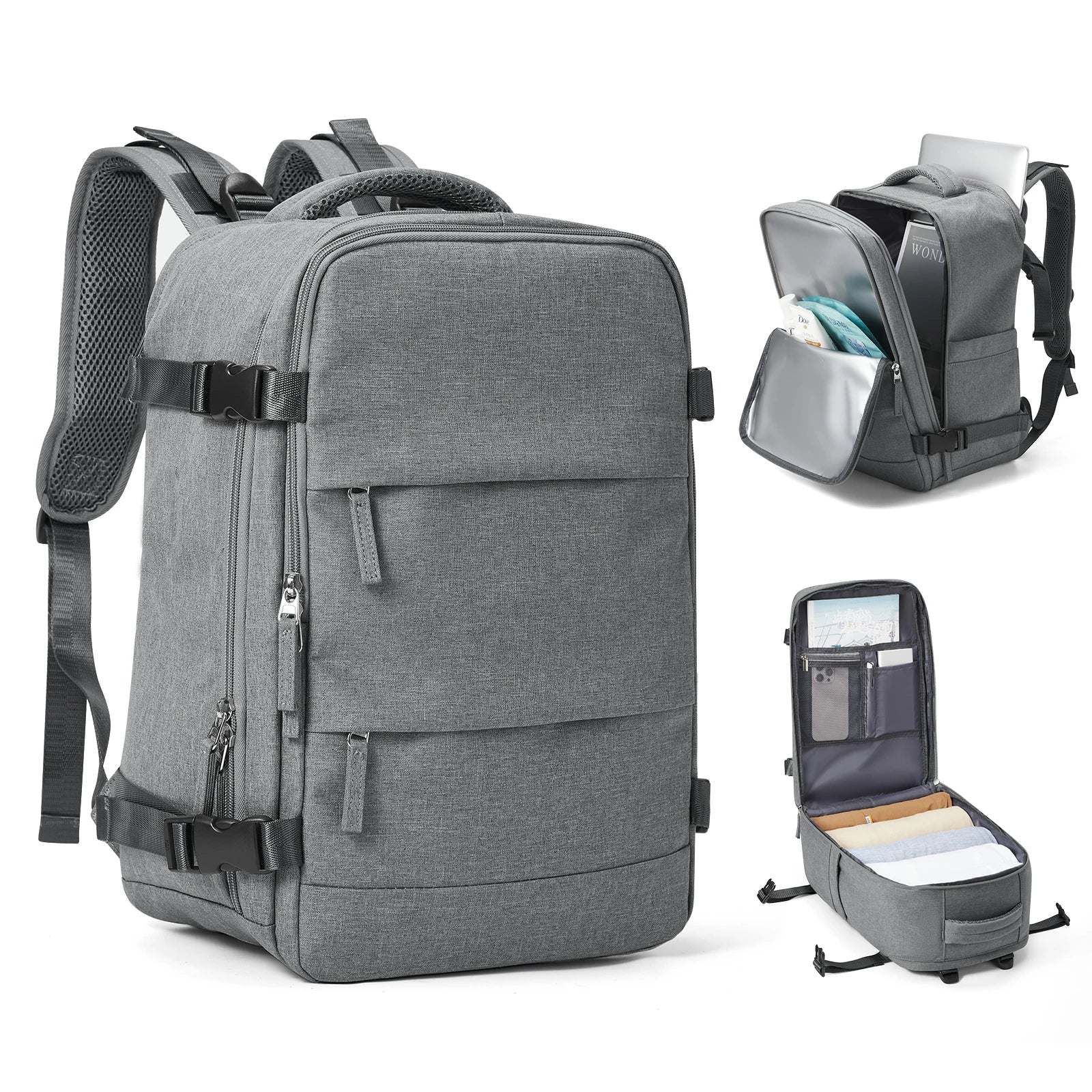 Zaino da viaggio Trekvora con design impermeabile e scomparto per laptop per un uso attivo