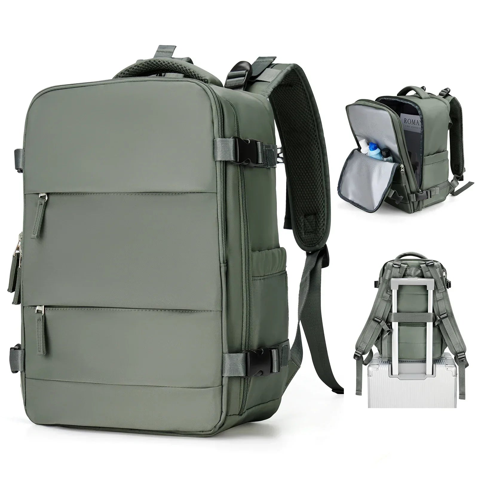 Zaino da viaggio Trekvora con design impermeabile e scomparto per laptop per un uso attivo