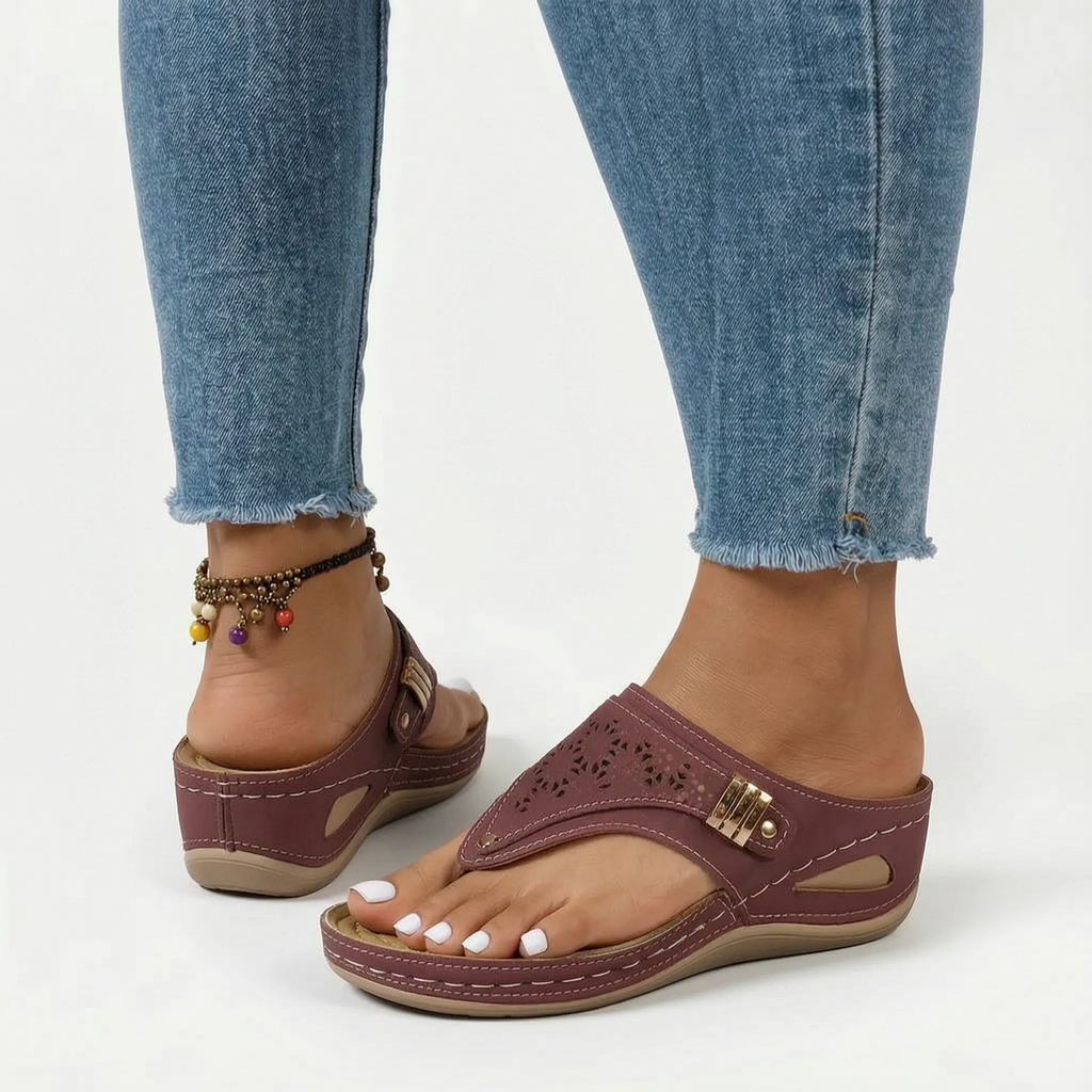 Casual slip-on kilehøye sandaler – raskt hverdagsantrekk – Ormexis