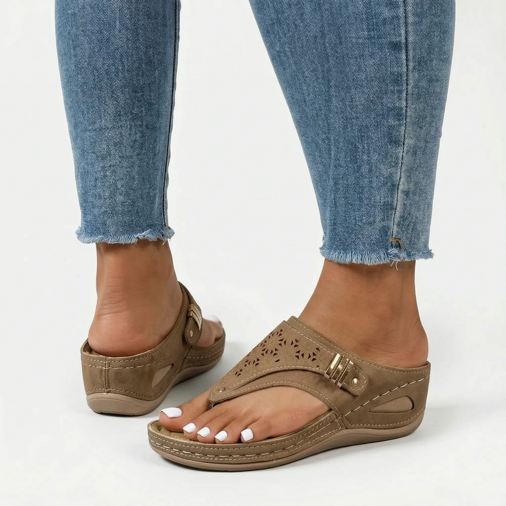 Casual slip-on kilehøye sandaler – raskt hverdagsantrekk – Ormexis