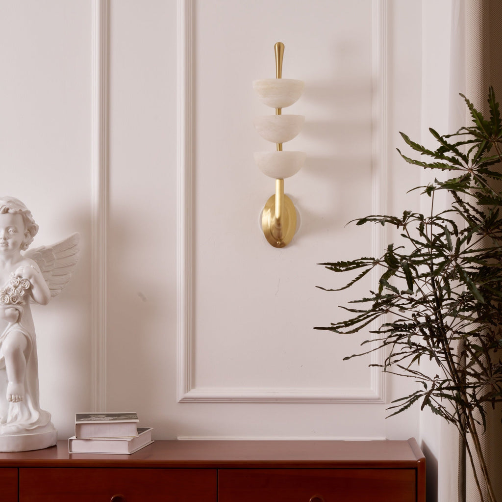 Tiered Alabaster Wall Sconce | Ormexis