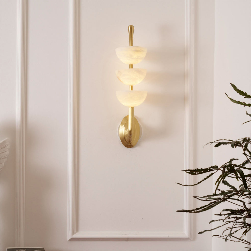 Tiered Alabaster Wall Sconce | Ormexis